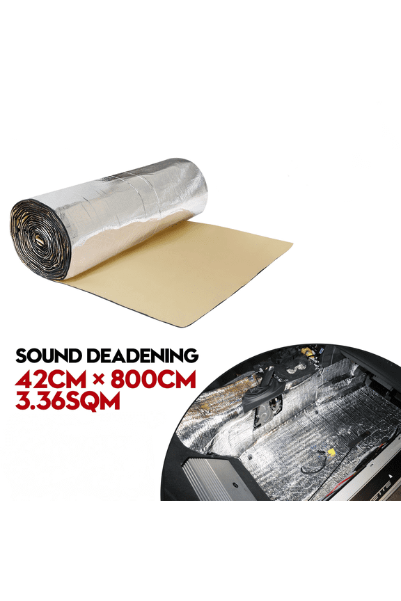 197mil 16.5"315" Car Sound Deadener Deadening Mat,Closed Cell Foam Material with Aluminum Foil,for Auto Door,Roof and Body Sound Insulation 36.16 Sqft