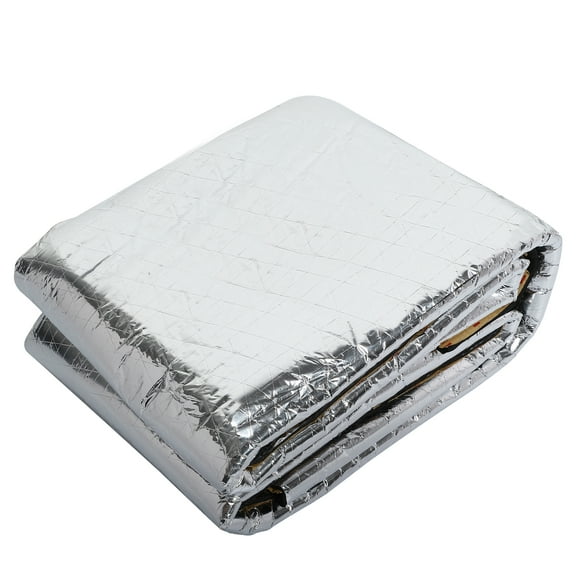197mil 21.9sqft Car Firewall Heat Sound Deadener Insulation Mat 80" x 39" Silver Tone