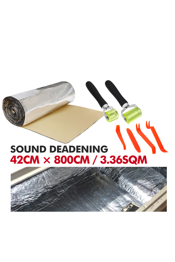 197mil 36.16 Sqft Car Sound Deadener Deadening Mat,Closed Cell Foam Material with Aluminum Foil,for Auto Door,Roof and Body Sound Insulation