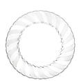 thumbnail image 1 of (198 PACK) EcoQuality 9" inch Round Clear Plastic Plates with Flared Rim - Disposable China Like Party Plates, Heavy Duty Salad Plates, Dinner Plate, Dessert, Wedding, Serveware, 1 of 2