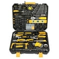 thumbnail image 1 of 198 Piece Tool Set General Household Hand Tool Kit with Plastic Toolbox Storage Case Yellow, 1 of 7