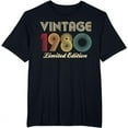thumbnail image 1 of 1980 43rd Birthday Vintage Limited Edition 43 Years Old T-Shirt, 1 of 3