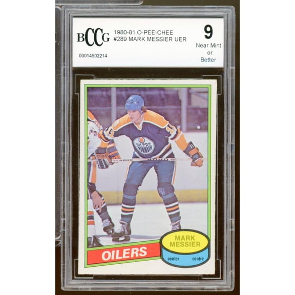 1980-81 O-Pee-Chee #289 Mark Messier Rookie Card BGS BCCG 9 Near Mint+