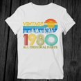 thumbnail image 1 of 1980 All Original Parts Birthday Premium T Shirt Unisex Adult Mens Womens Gift Cool Music Fashion Top Vintage Retro Tee G340, 1 of 2