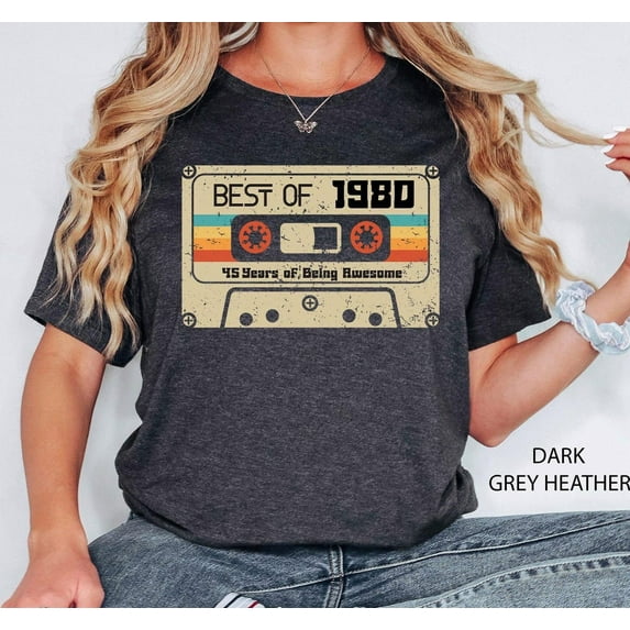 1980 Birthday Shirt, Vintage 1980 Limited Edition Cassette T-Shirt, Birthday For Women, Birthday Men Tee, 1980 Birthday Sweatshirt Tshirt All Size S-5XL
