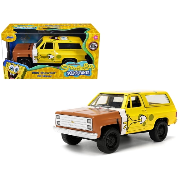 1980 Chevrolet K5 Blazer "SpongeBob Star" Livery Yellow "SpongeBob SquarePants" (1999-Current) 1/32 Diecast Model Car by Jada