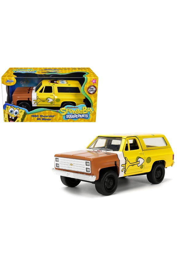 1980 Chevrolet K5 Blazer "SpongeBob Star" Livery Yellow "SpongeBob SquarePants" (1999-Current) 1/32 Diecast Model Car by Jada