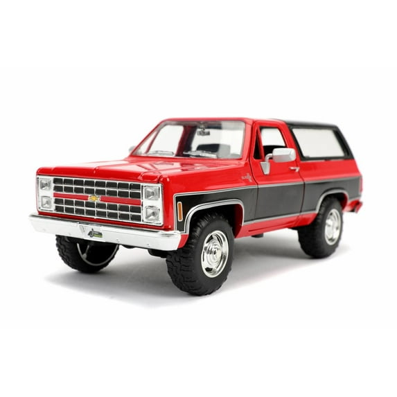 1980 Chevy Blazer K5 Off Road, Glossy Red - Jada 31593 - 1/24 Scale Diecast Model Toy Car