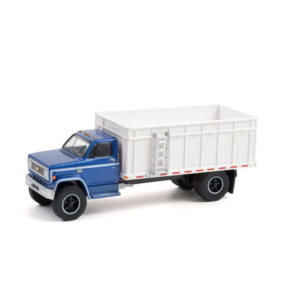 1980 Chevy C-70 Grain Truck, Blue Metallic and White - Greenlight 45130A/48 - 1/64 scale Diecast Model Toy Car
