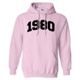 thumbnail image 1 of 1980 College Style Hoodie Sweatshirt Unisex Medium Pink, 1 of 5