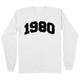 thumbnail image 1 of 1980 College Style Long Sleeve Shirt Unisex 2X-Large White, 1 of 5