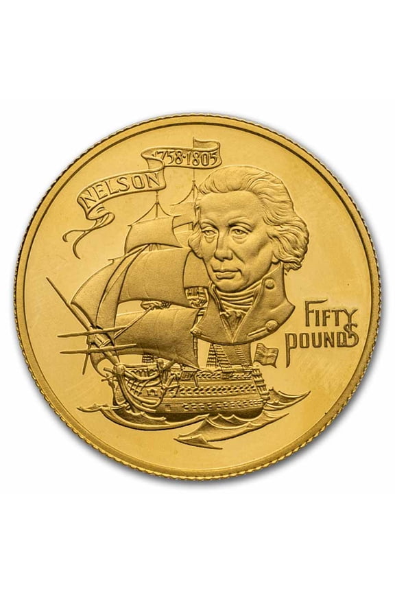 1980 Gibraltar Proof Gold 50 Pounds