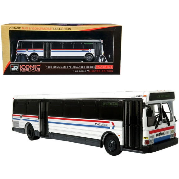 1980 Grumman 870 Advanced Design Transit Bus (Washington Metro Area Transit Authority) 1/87 Diecast Model