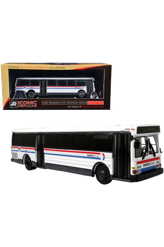 1980 Grumman 870 Advanced Design Transit Bus (Washington Metro Area Transit Authority) 1/87 Diecast Model
