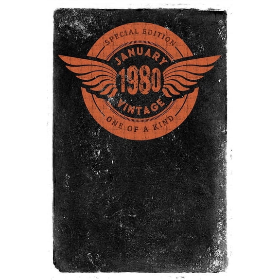 1980 January: 40 Years Special Edition Retro: 40 Birthday gift! 6 x 9, Dot Grid, 110 Pages (Paperback)