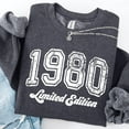 thumbnail image 1 of 1980 Limited Edition Sweatshirt: Retro 80S Birthday Sweatshirt All Size S-5XL, 1 of 5