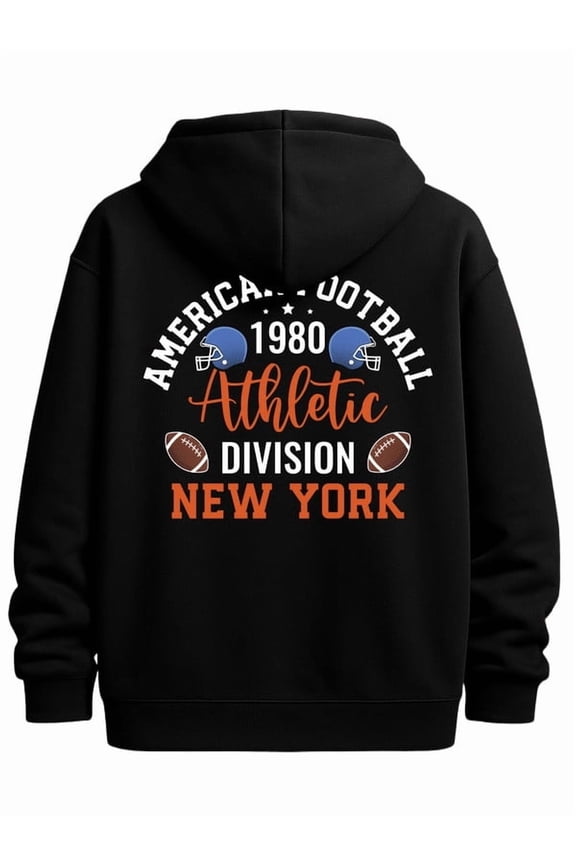 1980 NY Football hoodies & sweatshirt men hooded sweatshirt black hoodies for autumn and winter Clothing Soft & Comfortable Casual Sporty Style autumn Fashion Unisex hoodie