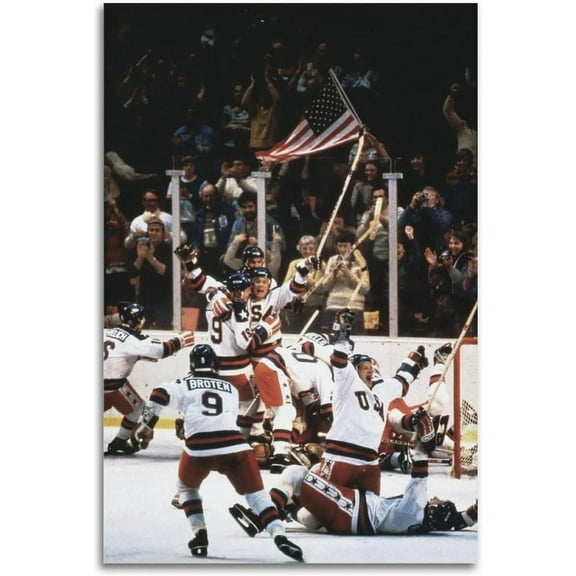 1980 OLYMPIC HOCKEY MIRACLE ON ICE OLYMPIC Poster Wall Art For Home Office Poster Size 24''x36''-Gategoo