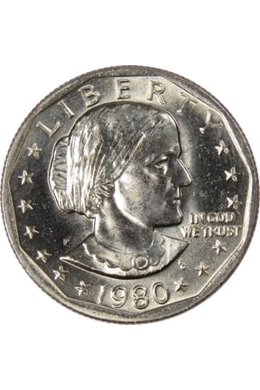 1980 P Susan B Anthony Dollar BU Uncirculated Mint State SBA $1 US Coin