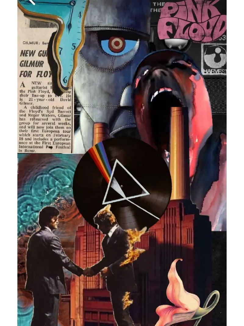 1980 PINK FLOYD POSTER MIXED MEDIA ARTWORK WALL ART RE -PRINT ES