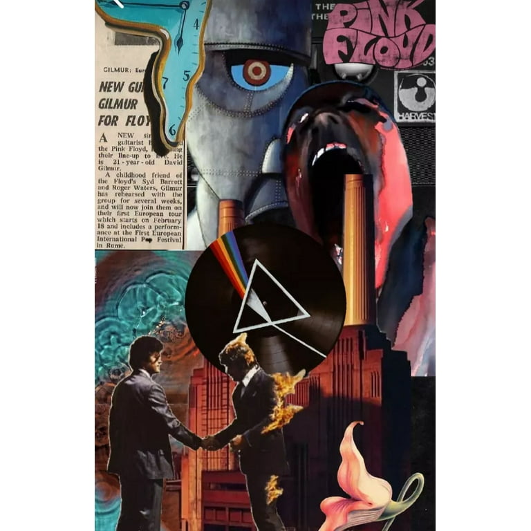 1980 PINK FLOYD POSTER MIXED MEDIA ARTWORK WALL ART RE -PRINT ES