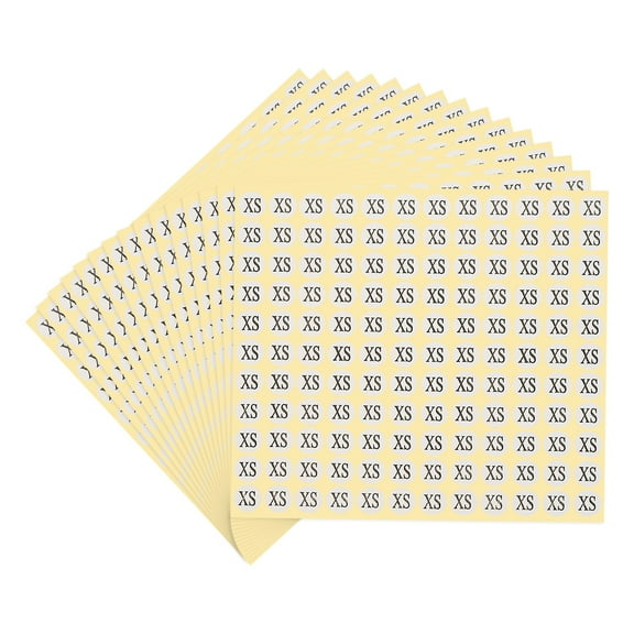 Uxcell Clothing Size Stickers Stickers Clothing Round Self-Adhesive Paper Labels for Shirt Skirt Clothes Retail XS