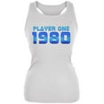 thumbnail image 1 of 1980 Player One Birthday Juniors Soft Tank Top White X-LG, 1 of 1