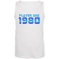 thumbnail image 1 of 1980 Player One Birthday Mens Tank Top White 2XL, 1 of 1