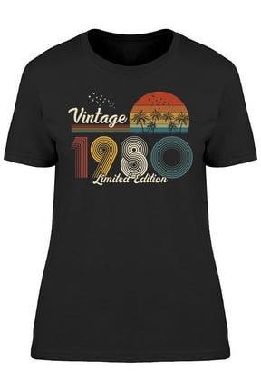 1980 Retro Sunset Graphic T-Shirt Women -Image by Shutterstock, Female Small
