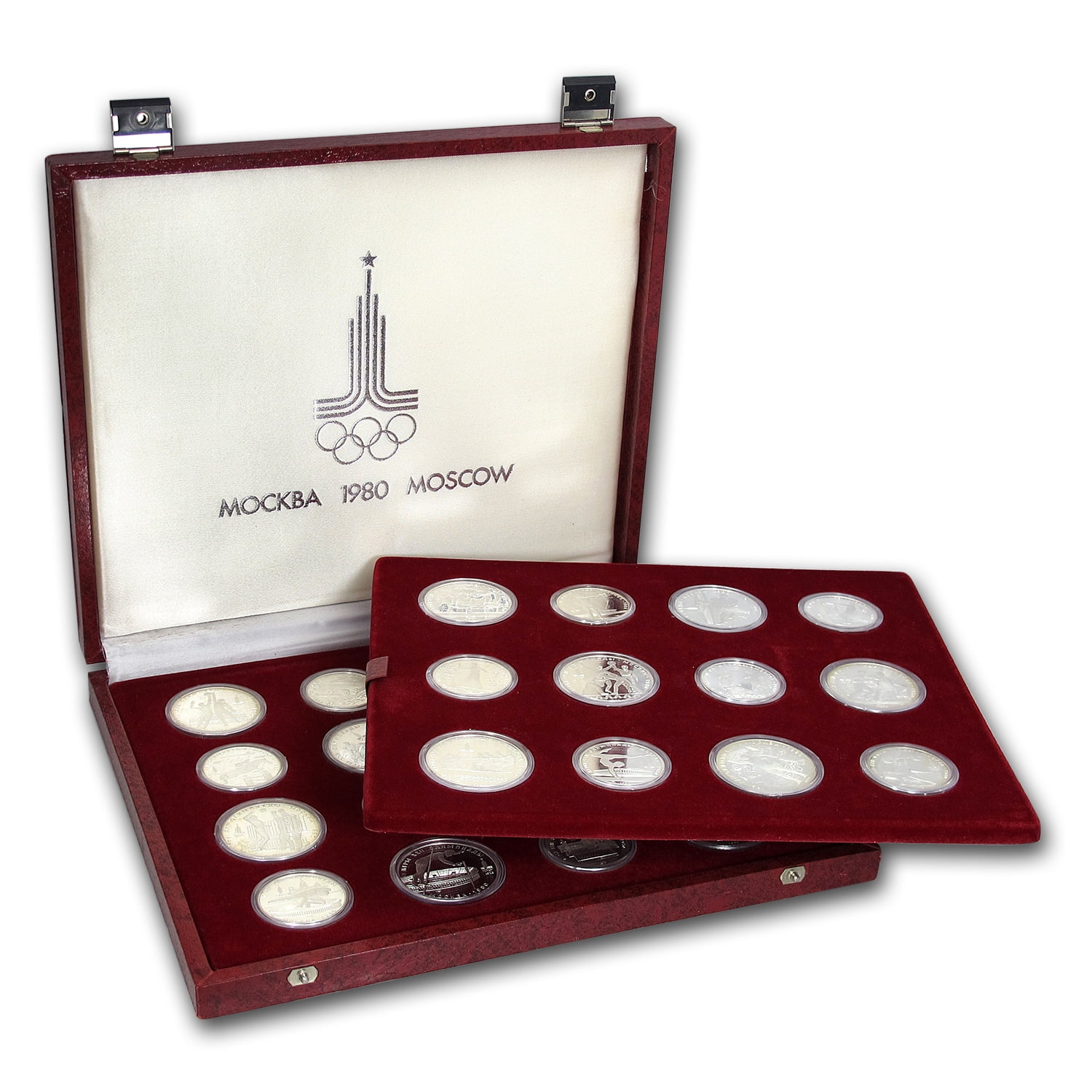 1980 Russia 28-Coin Olympics Silver Proof Set (Crimson) - Walmart.com