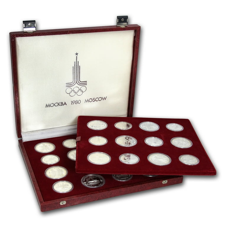 1980 Russia 28-Coin Olympics Silver Proof Set (Crimson) - Walmart.com