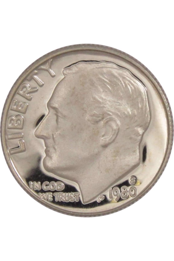 1980 S Roosevelt Dime Choice Proof 10c US Coin Collectible