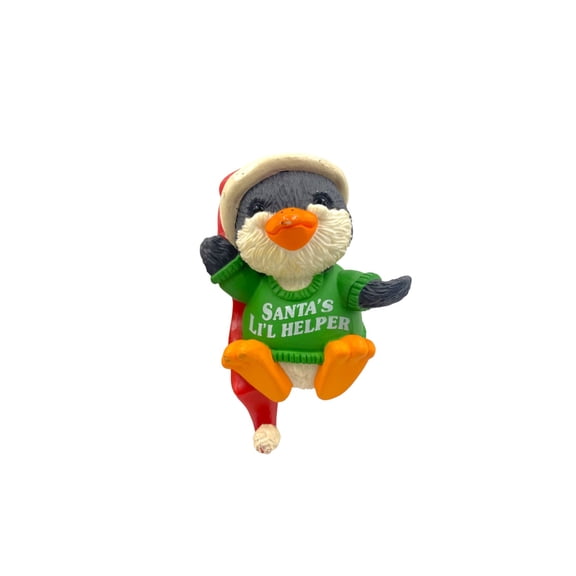 1980 Shirt Tales Stocking Hanger Penguin (Penguin) Hallmark Keepsake Christmas Tree Ornaments QSH810-7
