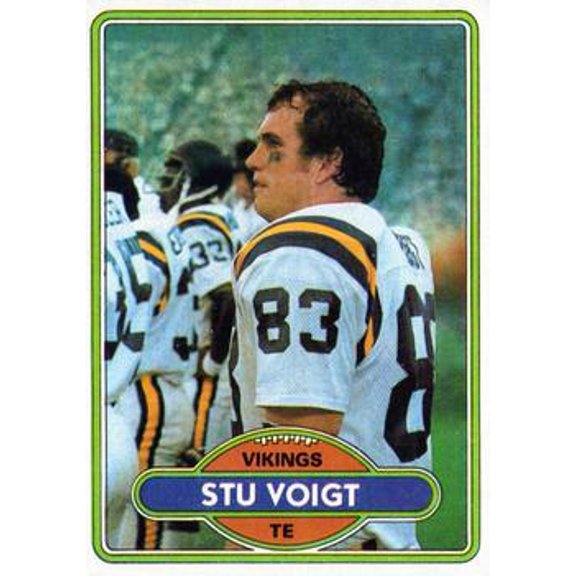 1980 Topps #387 Stu Voigt NFL Football Trading Card