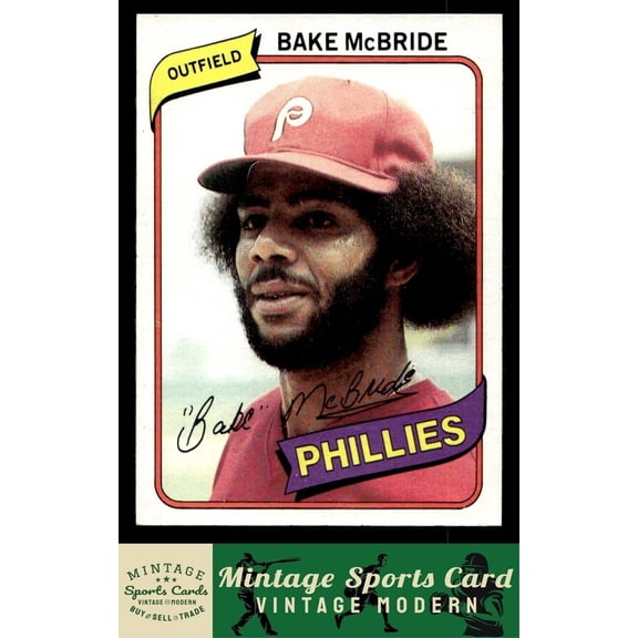 1980 Topps Philadelphia Phillies Bake McBride #495 Baseball Card