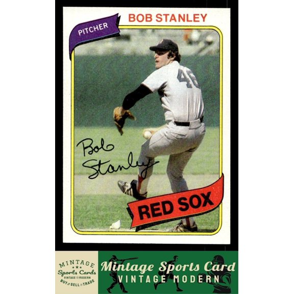 1980 Topps Bob Stanley #63 Boston Red Sox Baseball Card