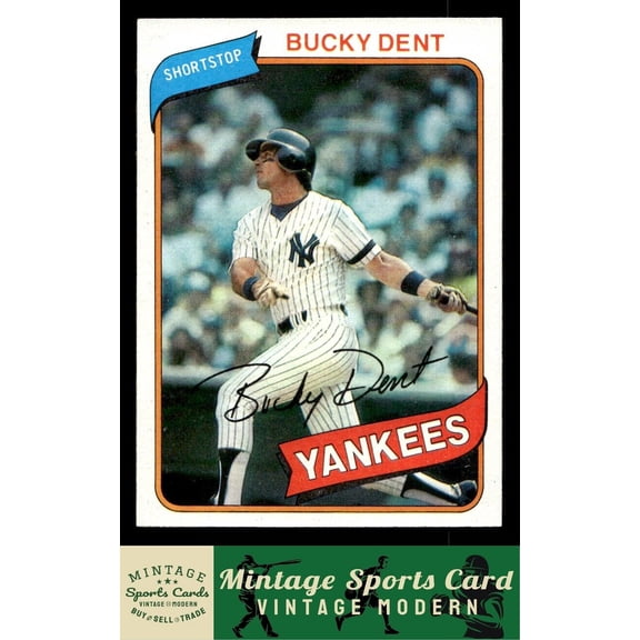 1980 Topps Bucky Dent New York Yankees #60 Baseball Card