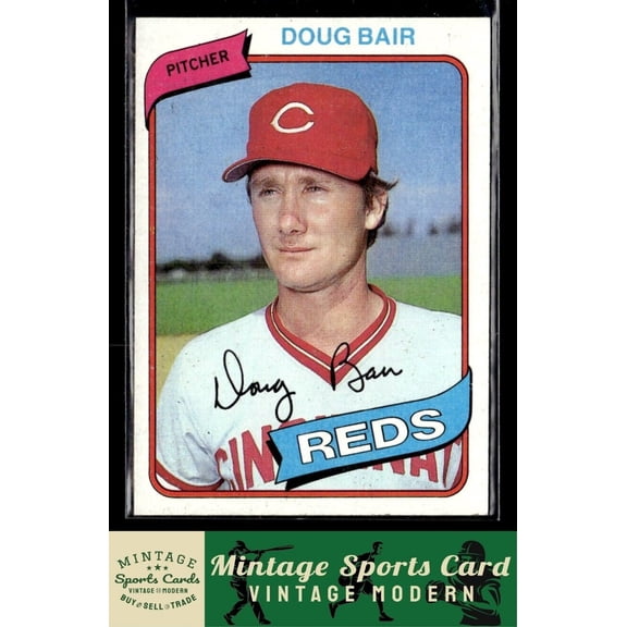 1980 Topps Doug Bair #449 Cincinnati Reds Baseball Card