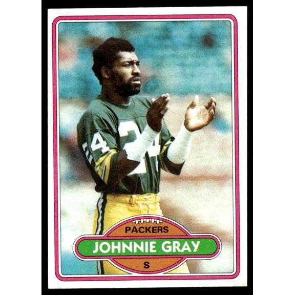 1980 Topps Football Card Johnnie Gray Green Bay Packers #163 NM