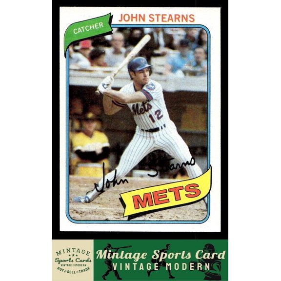 1980 Topps John Stearns #76 New York Mets Baseball Card