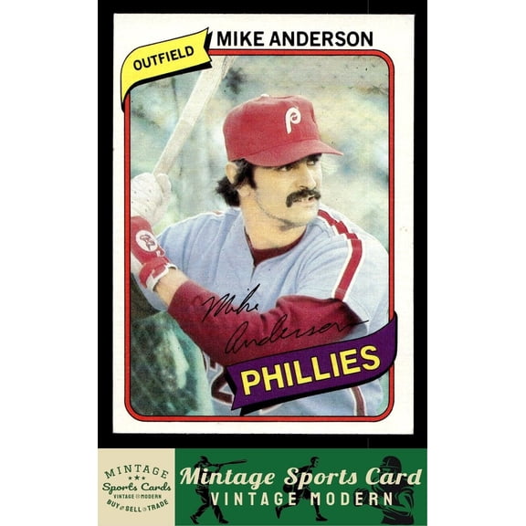 1980 Topps Mike Anderson 317 Philadelphia Phillies Baseball Card