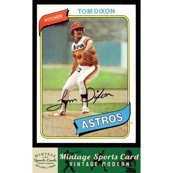 1980 Topps Tom Dixon #513 Houston Astros Baseball Card