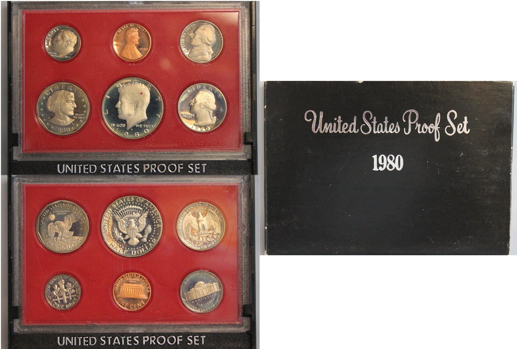 1980 Proof Set - U.S. Mint 6-Coin Set - Includes Susan B. Anthony ...