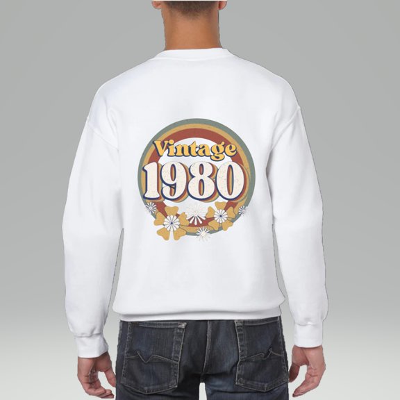 1980 Vintage Retro 15 Classic Sweatshirt, for men & women, up to size 5XL.