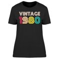 thumbnail image 1 of 1980 Vintage Style T-Shirt Women -Image by Shutterstock, Female x-Large, 1 of 4