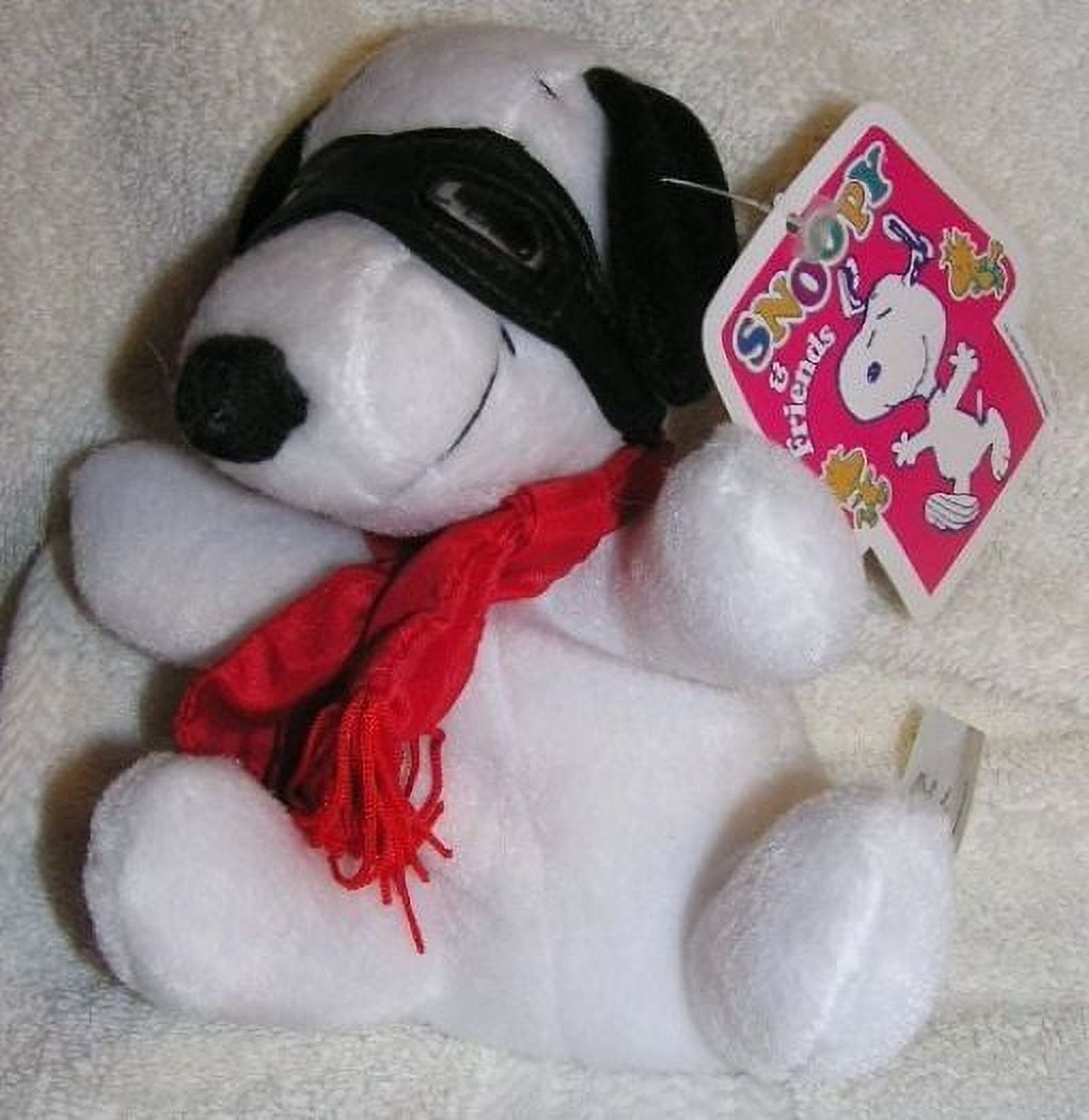 1980's Peanuts Snoopy & Friends 6 Inch Snoopy Flying Ace Beanie Plush ...