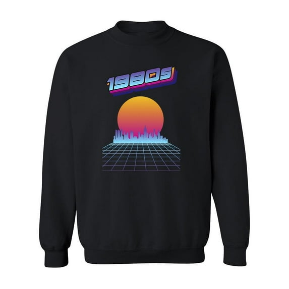 1980's Vaporwave Sweatshirt Men -Image by Shutterstock, Male 4X-Large