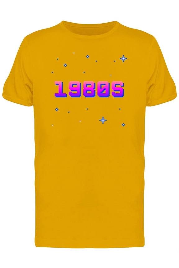 1980S Retro Pixels T-Shirt Men -Image by Shutterstock, Male Large