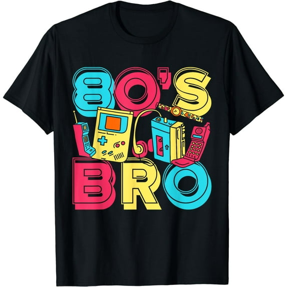 1980s Costume Party Vintage 80s Music Lover 80s Bro Eighties T-Shirt