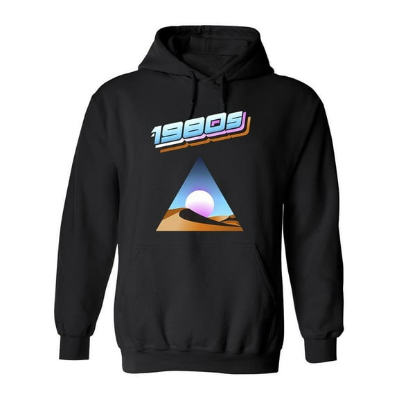 1980s Desert Triangle Hoodie Men -Image by Shutterstock, Male Small